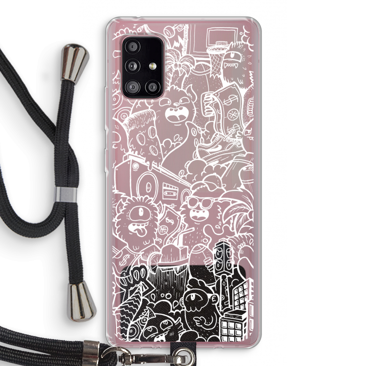 Vexx City #2: Samsung Galaxy A51 5G Transparant Hoesje met koord