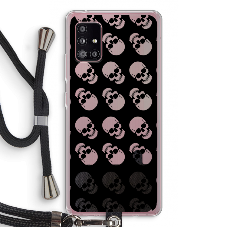 Musketon Skulls: Samsung Galaxy A51 5G Transparant Hoesje met koord