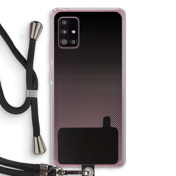Musketon Halftone: Samsung Galaxy A51 5G Transparant Hoesje met koord