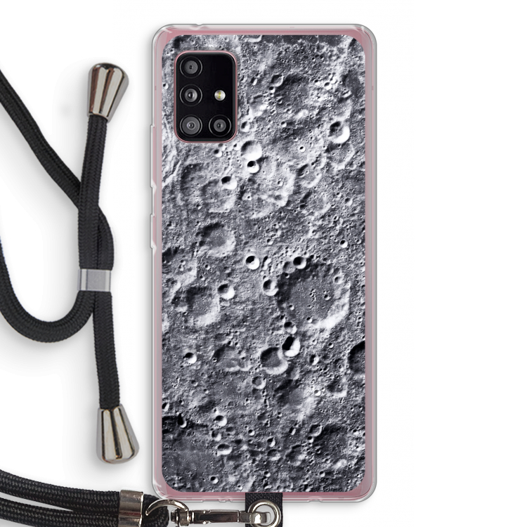 Maanlandschap: Samsung Galaxy A51 5G Transparant Hoesje met koord