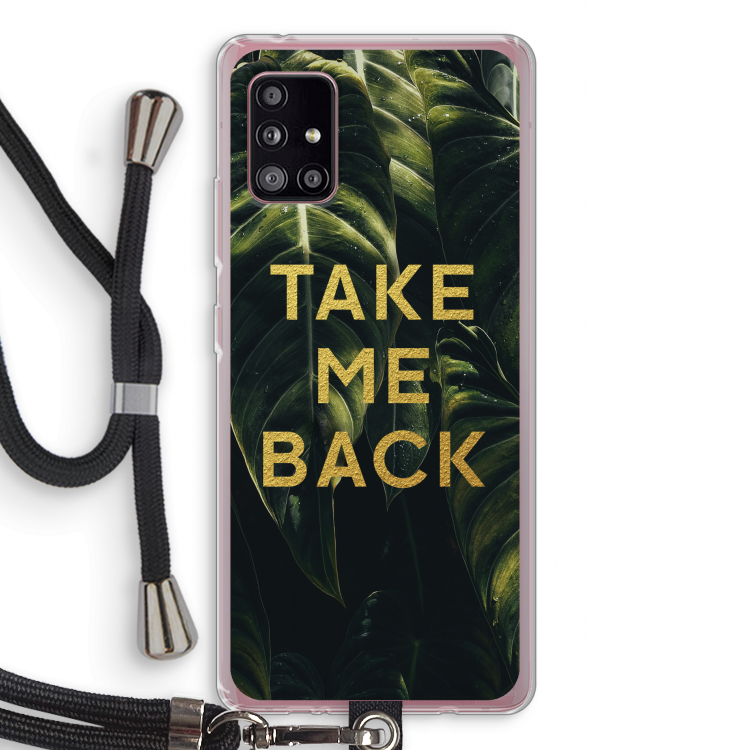 Take me back: Samsung Galaxy A51 5G Transparant Hoesje met koord