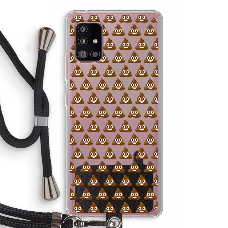 Poop emoji: Samsung Galaxy A51 5G Transparant Hoesje met koord