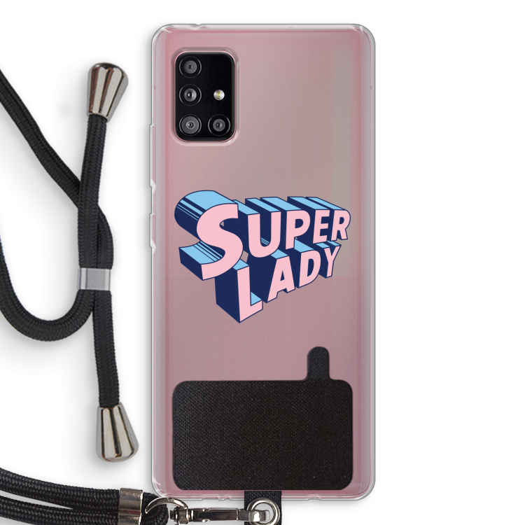 Superlady: Samsung Galaxy A51 5G Transparant Hoesje met koord