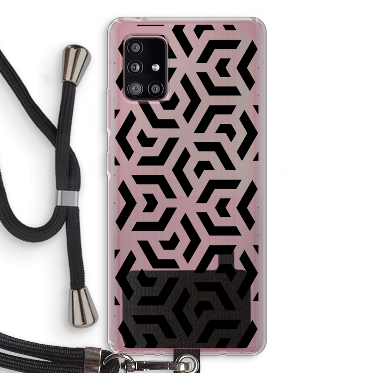 Crazy pattern: Samsung Galaxy A51 5G Transparant Hoesje met koord