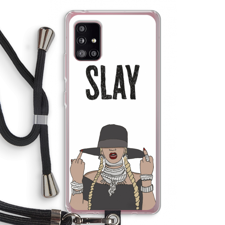 Slay All Day: Samsung Galaxy A51 5G Transparant Hoesje met koord