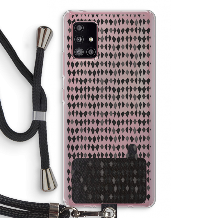 Crazy shapes: Samsung Galaxy A51 5G Transparant Hoesje met koord