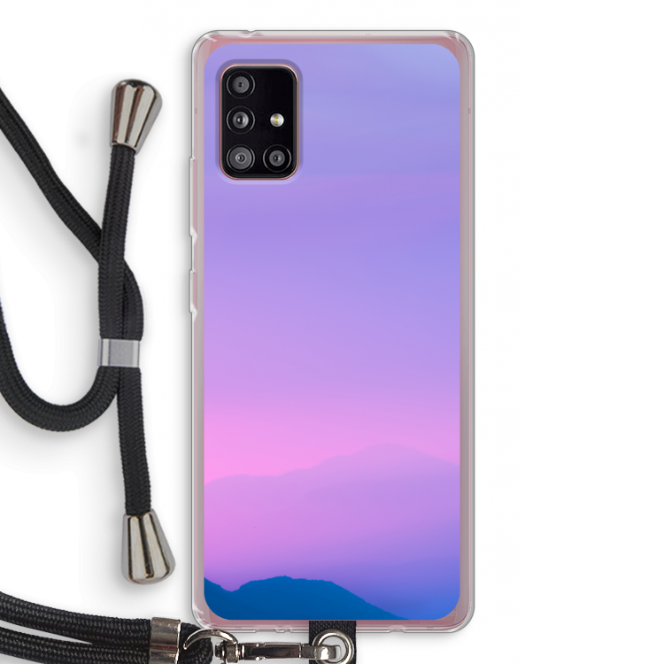 Sunset pastel: Samsung Galaxy A51 5G Transparant Hoesje met koord
