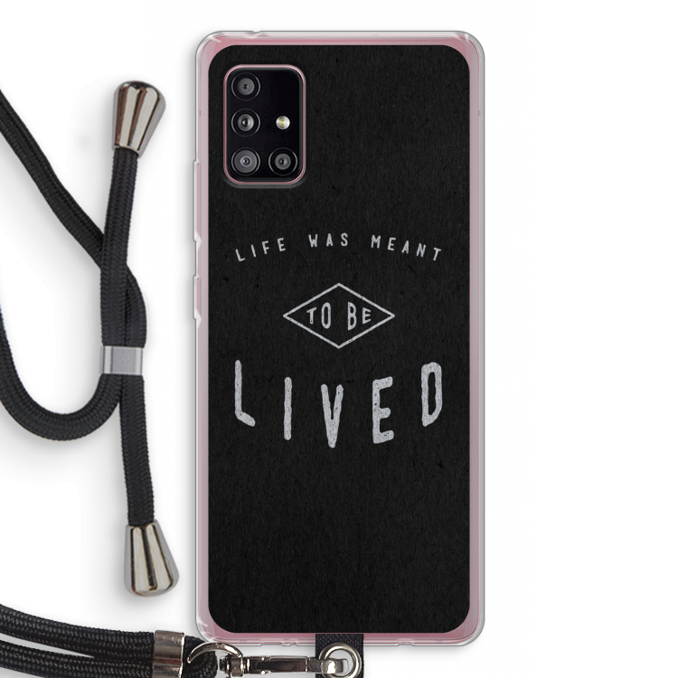 To be lived: Samsung Galaxy A51 5G Transparant Hoesje met koord
