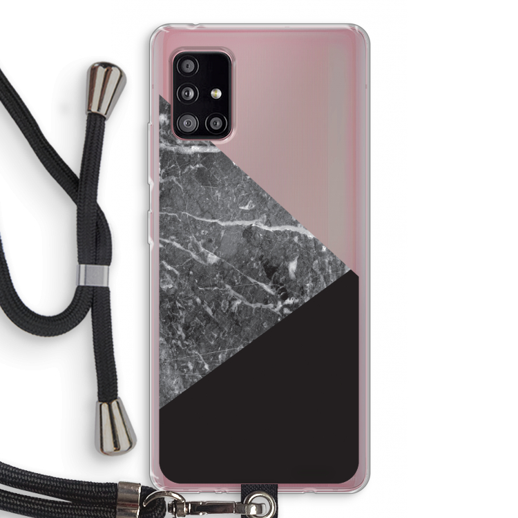 Combinatie marmer: Samsung Galaxy A51 5G Transparant Hoesje met koord