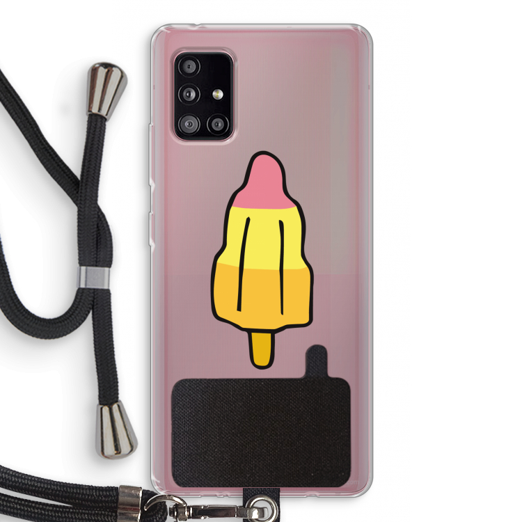Raketijsje: Samsung Galaxy A51 5G Transparant Hoesje met koord