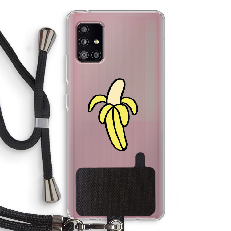 Banana: Samsung Galaxy A51 5G Transparant Hoesje met koord