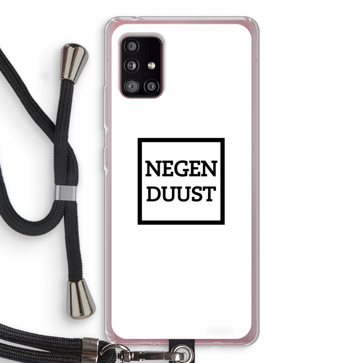 Negenduust vierkant: Samsung Galaxy A51 5G Transparant Hoesje met koord