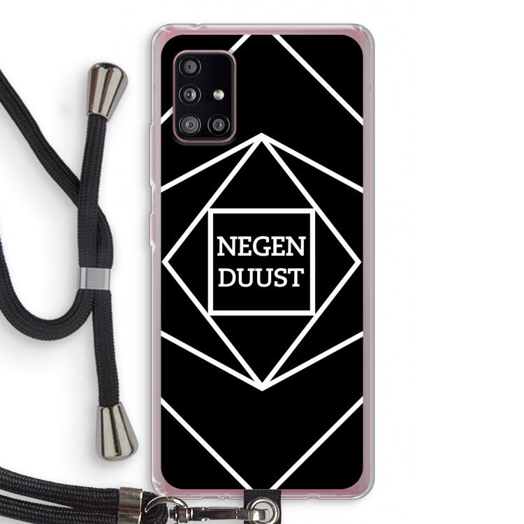 Negenduust geometrisch: Samsung Galaxy A51 5G Transparant Hoesje met koord
