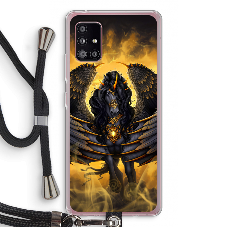 Pegasus: Samsung Galaxy A51 5G Transparant Hoesje met koord
