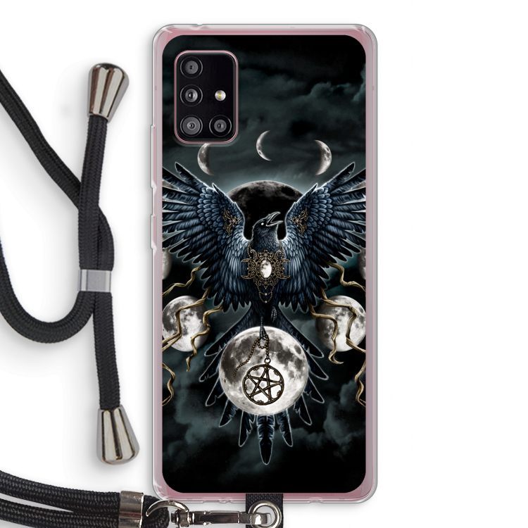 Sinister Wings: Samsung Galaxy A51 5G Transparant Hoesje met koord