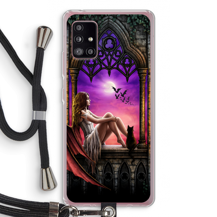 Kinderen van de nacht: Samsung Galaxy A51 5G Transparant Hoesje met koord