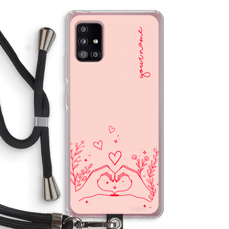 Love is in the air: Samsung Galaxy A51 5G Transparant Hoesje met koord