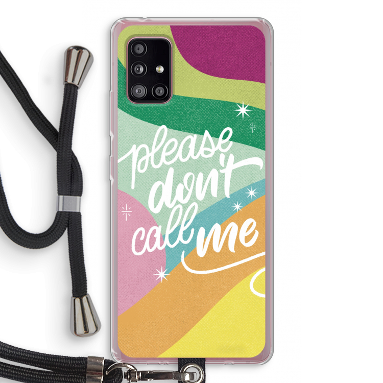 Don't call: Samsung Galaxy A51 5G Transparant Hoesje met koord