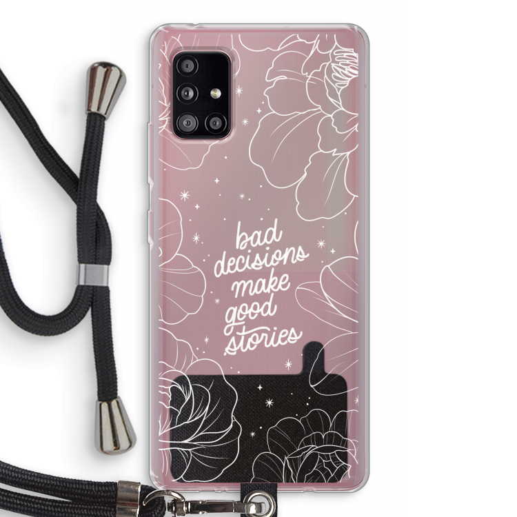 Good stories: Samsung Galaxy A51 5G Transparant Hoesje met koord