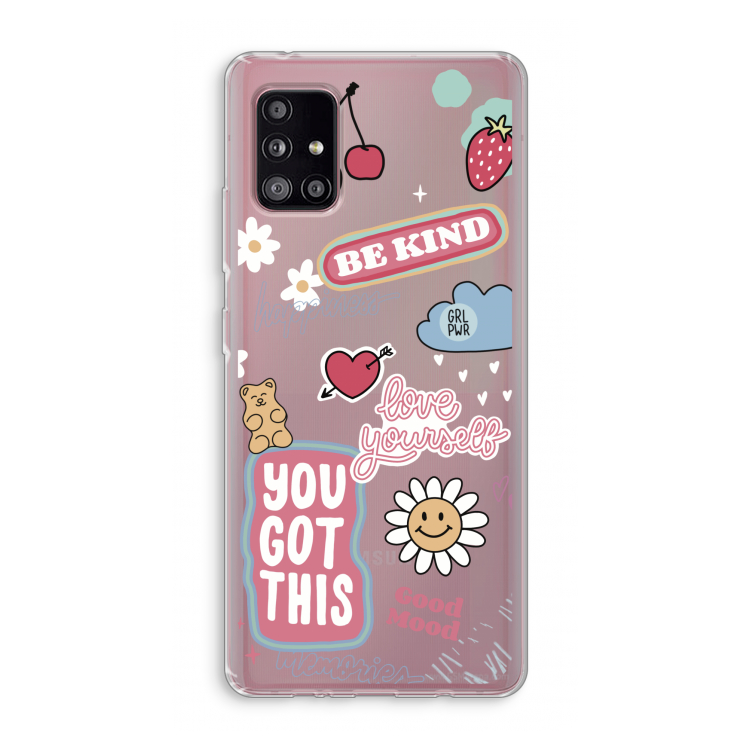 Positivity: Samsung Galaxy A51 5G Transparant Hoesje