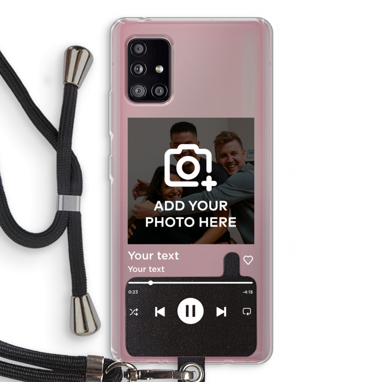 Music Player: Samsung Galaxy A51 5G Transparant Hoesje met koord