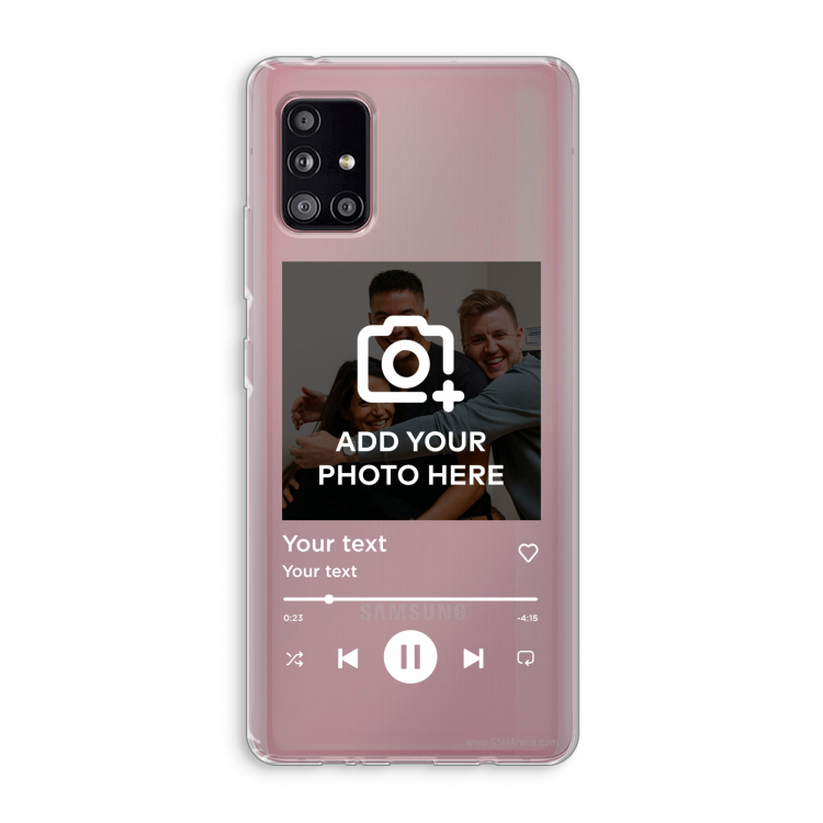 Music Player: Samsung Galaxy A51 5G Transparant Hoesje