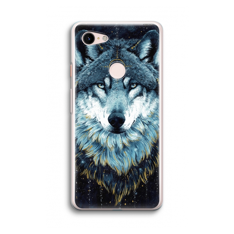 Darkness Wolf: Google Pixel 3 Transparant Hoesje