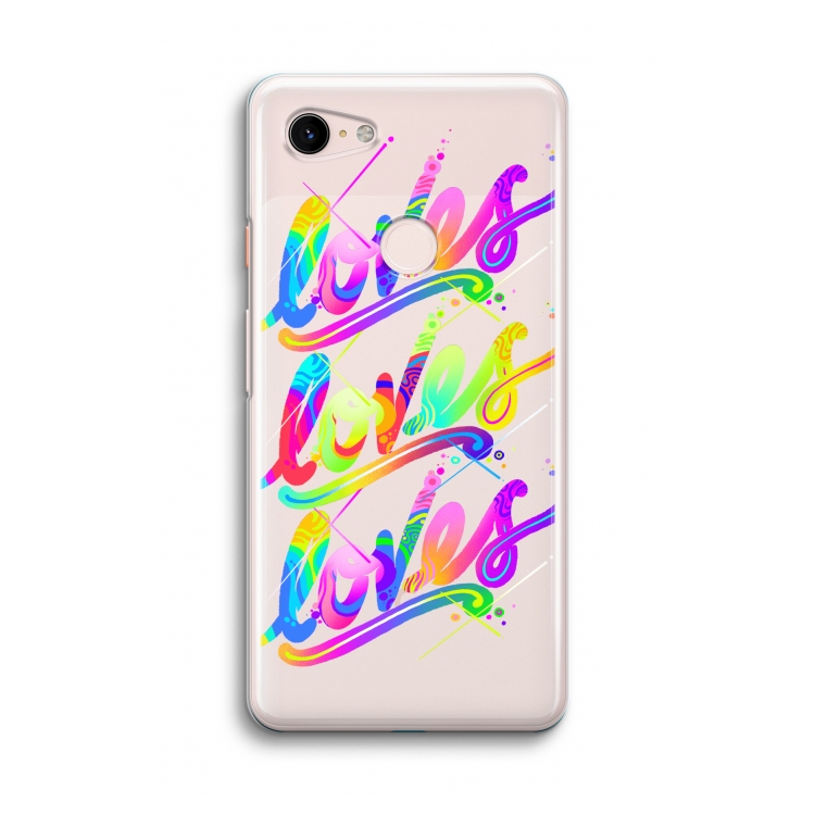 Loves: Google Pixel 3 Transparant Hoesje