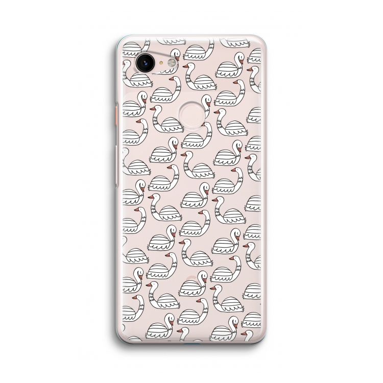 Zwanen: Google Pixel 3 Transparant Hoesje