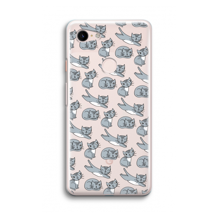 Poezen: Google Pixel 3 Transparant Hoesje