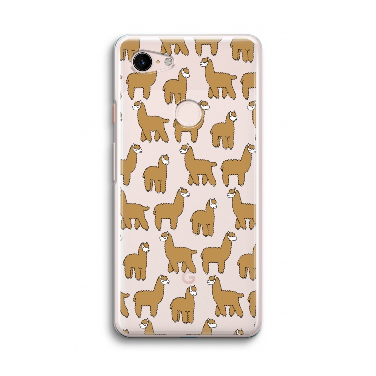 Alpacas: Google Pixel 3 Transparant Hoesje