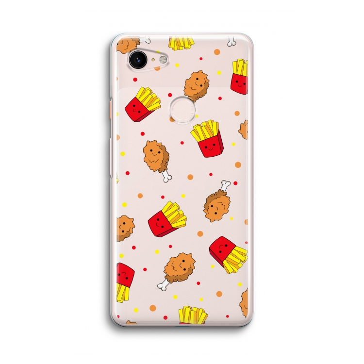 Chicken 'n Fries: Google Pixel 3 Transparant Hoesje