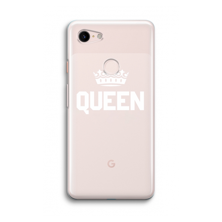 Queen zwart: Google Pixel 3 Transparant Hoesje
