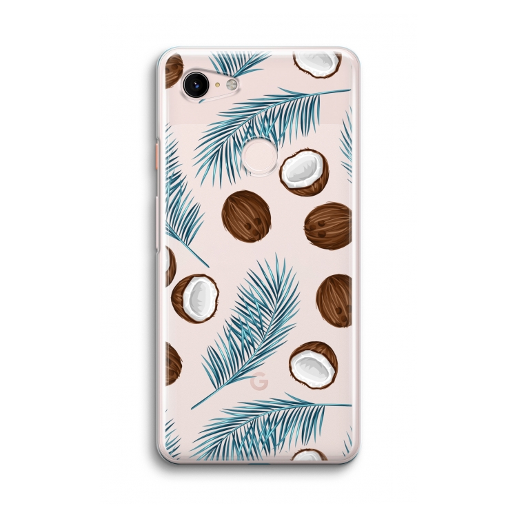 Kokosnoot roze: Google Pixel 3 Transparant Hoesje