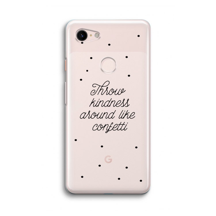 Confetti: Google Pixel 3 Transparant Hoesje