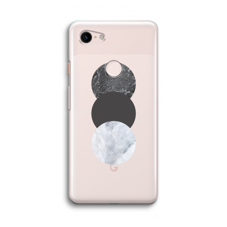 Marmeren cirkels: Google Pixel 3 Transparant Hoesje