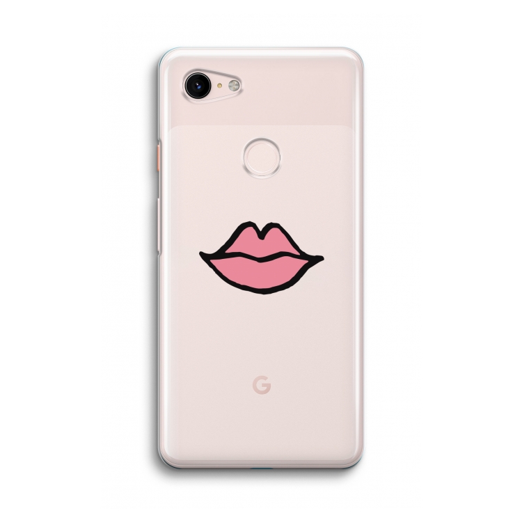 Kusje: Google Pixel 3 Transparant Hoesje