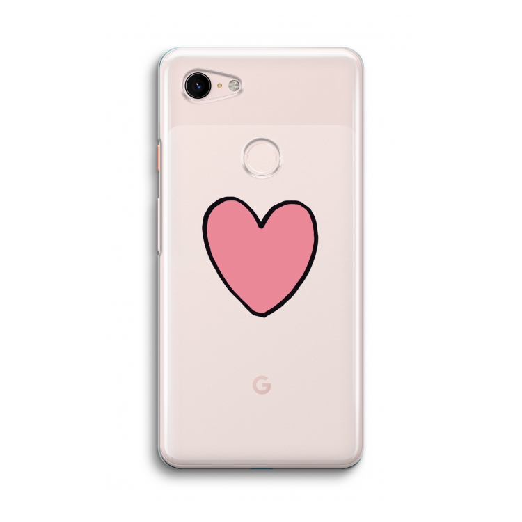 Hartje: Google Pixel 3 Transparant Hoesje