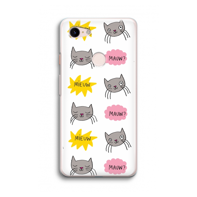 Meow: Google Pixel 3 Transparant Hoesje