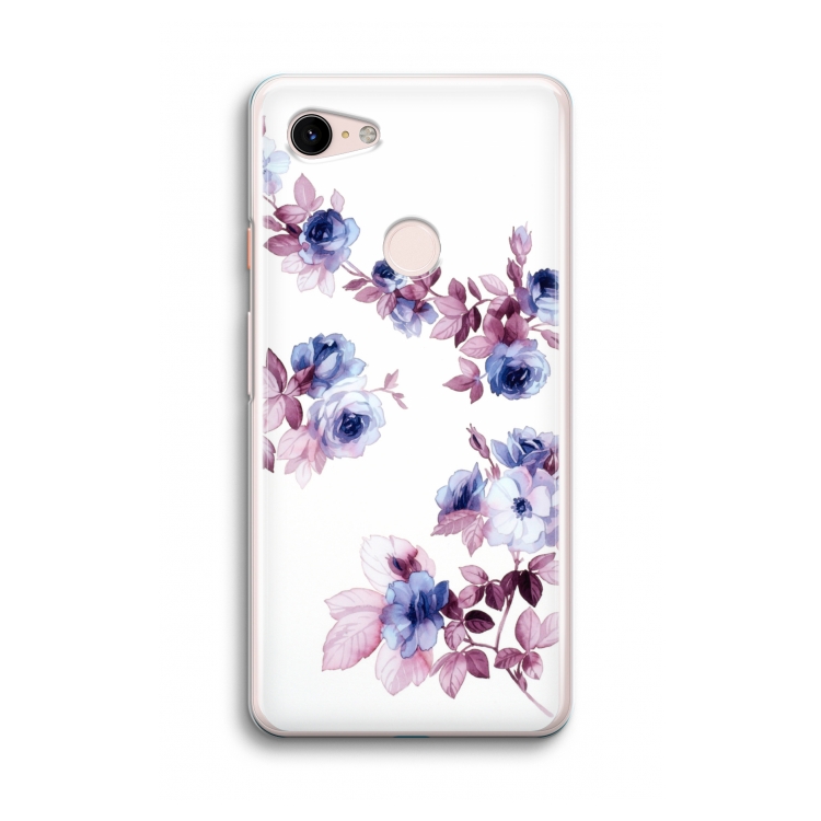 Waterverf bloemen: Google Pixel 3 Transparant Hoesje