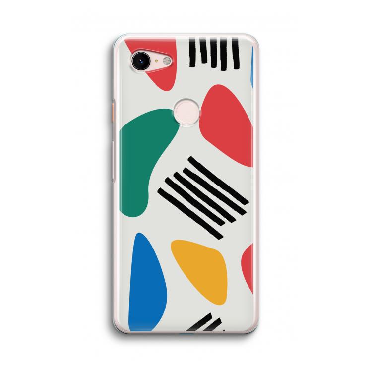 Illustratieve pop 1: Google Pixel 3 Transparant Hoesje