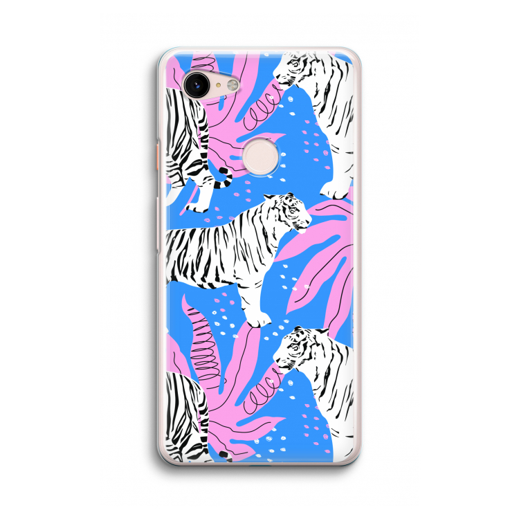 Tijger: Google Pixel 3 Transparant Hoesje