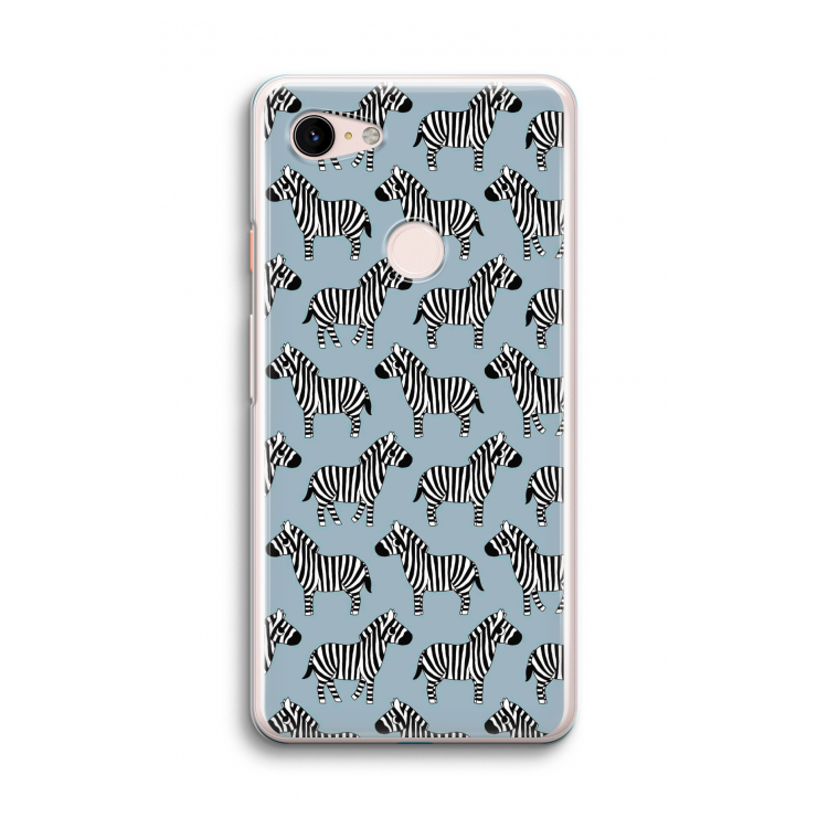 Zebra: Google Pixel 3 Transparant Hoesje