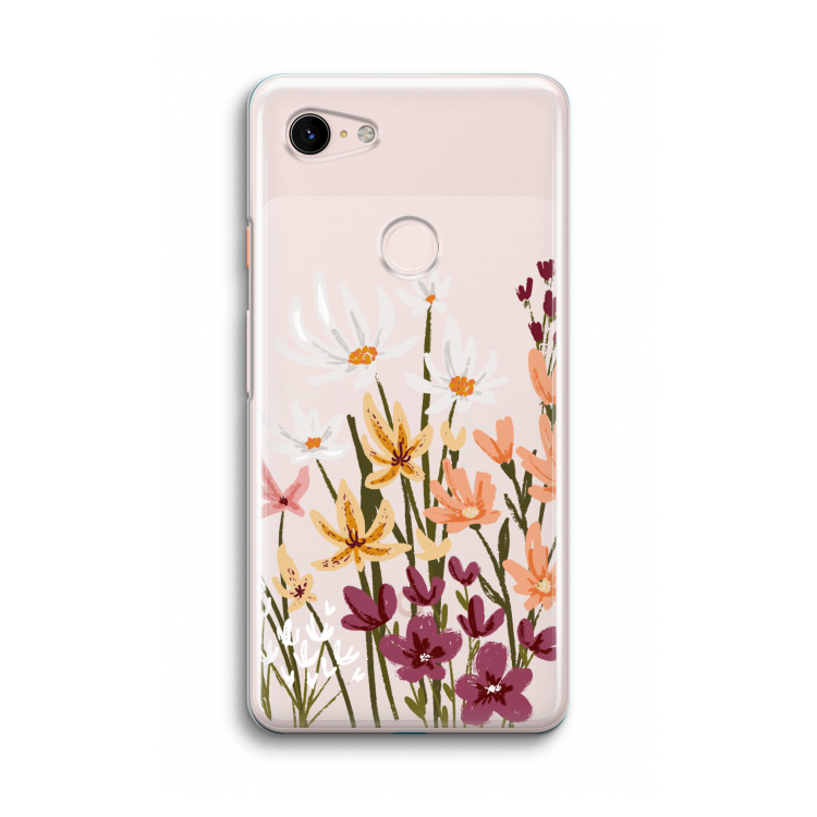 Painted wildflowers: Google Pixel 3 Transparant Hoesje
