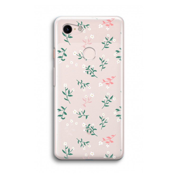 Small white flowers: Google Pixel 3 Transparant Hoesje