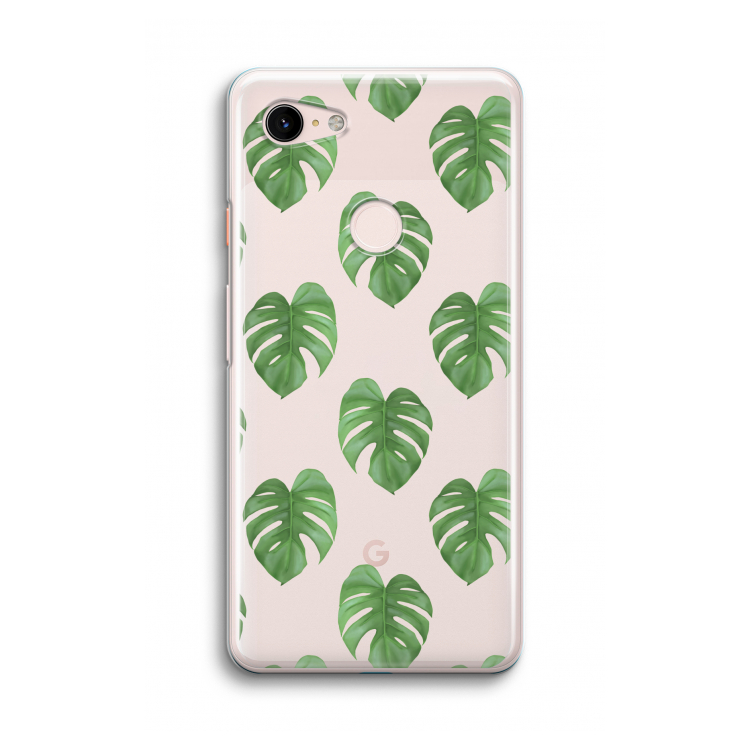 Monstera leaves: Google Pixel 3 Transparant Hoesje