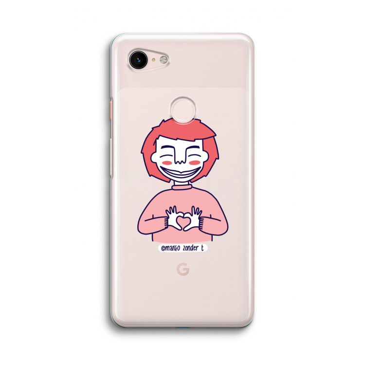 Hartje: Google Pixel 3 Transparant Hoesje