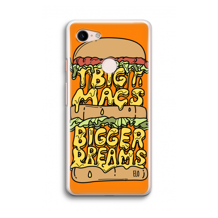 Big Macs Bigger Dreams: Google Pixel 3 Transparant Hoesje