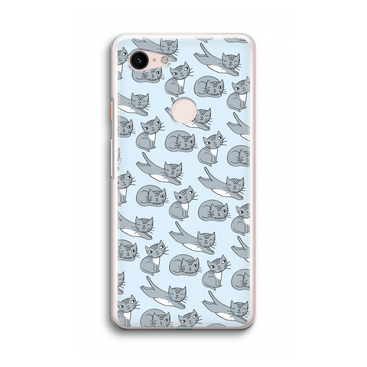 Poezen: Google Pixel 3 Transparant Hoesje