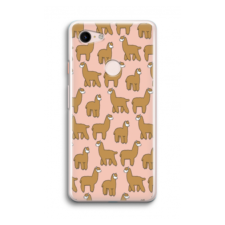 Alpacas: Google Pixel 3 Transparant Hoesje